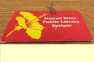A gecko on a library card.