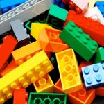 Pile of colored Lego bricks