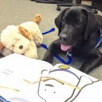 Assistance Dog with Book