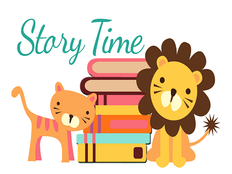 Story Time Tiger and Lion with Books