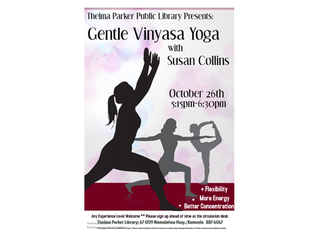 Gentle Vinyasa flyer with shadows of yoga poses