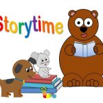 Cartoon animals reading books. Storytime