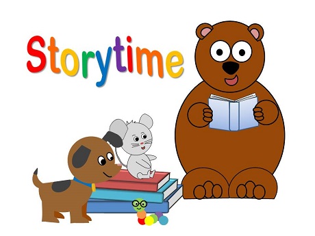 Cartoon animals reading books. Storytime