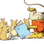 possums reading a book