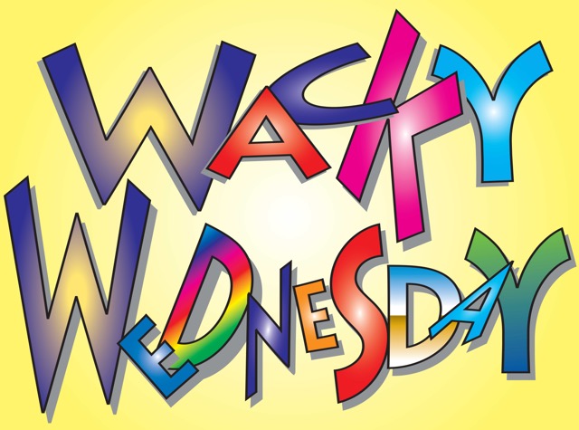 Wacky Wednesday letters with yellow background