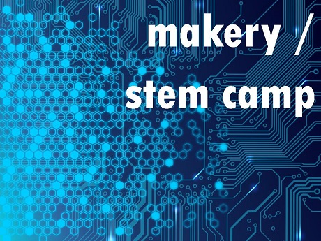 Circuit board with MAKERY / STEM CAMP written