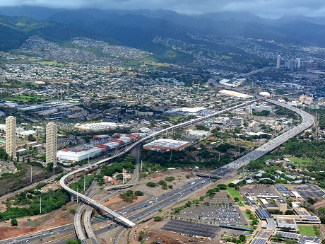 Aerial photo of Pearl City on O'ahu.