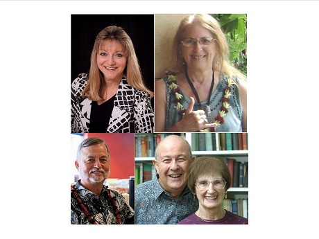 Hawaii Author headshots with four windows of different authors