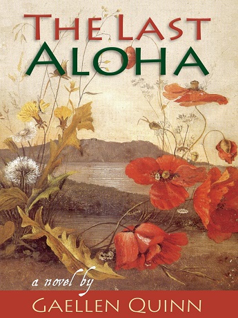 Novel cover, with brown lands, and some local flowers