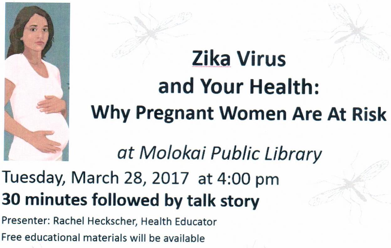 Zika Virus and your health flyer for a talk