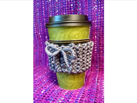 Knitted coffee cozy
