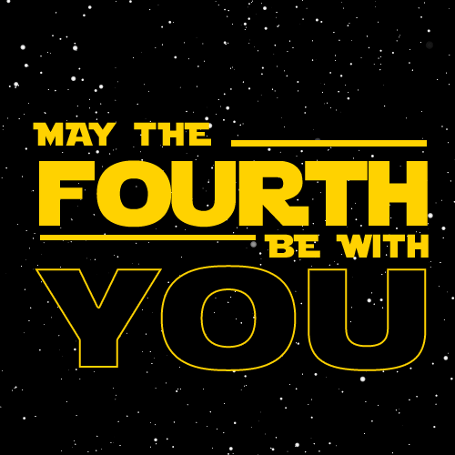 "May the Fourth Be With You" animated space