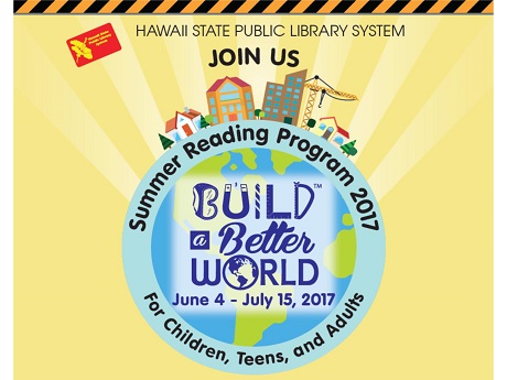 Summer Reading Program logo with globe and sun background