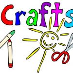 Crafts with crayons and scissors