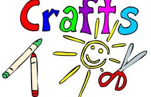 Crafts with crayons and scissors