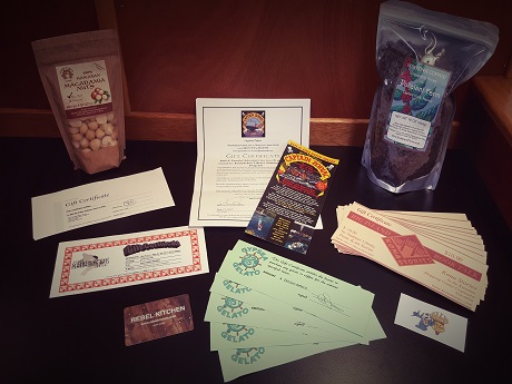 Various prizes of snacks and gift certificates for the end of summer reading prize drawings
