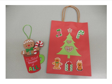 Gingerbread Man Ornament and Christmas Gift Bag