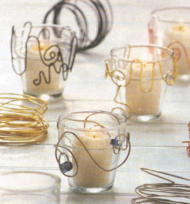 Votive wire crafting with candles