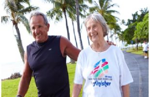 Seniors walking for exercise