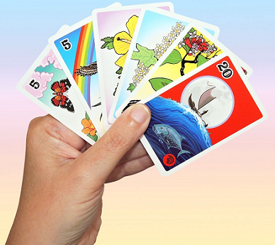 Hand holding Hanafuda Cards