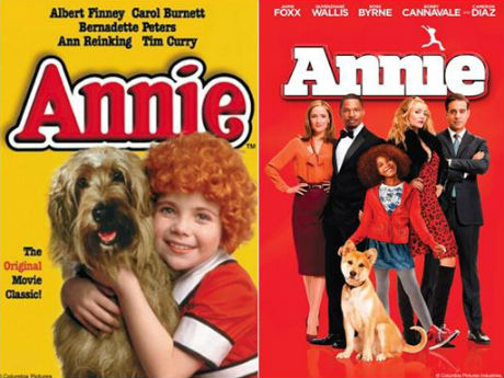 Two annie movie posters