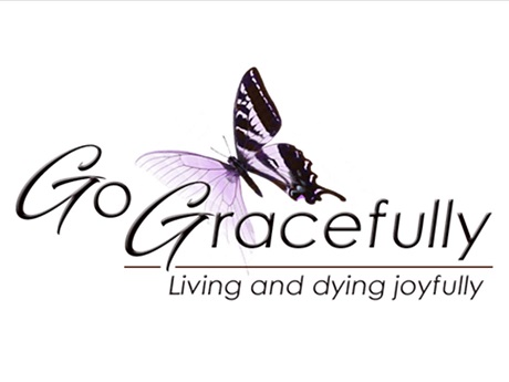butterfly with text GoGracefully Living and dying joyfully