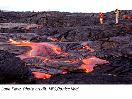 lava flowing over rocks