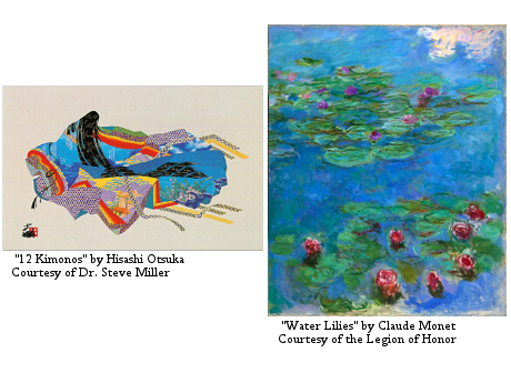 Image featuring 12 Kimonos by Otsuka and Water Lilies by Monet