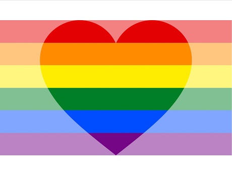 PRIDE Rainbow Flag with Heart