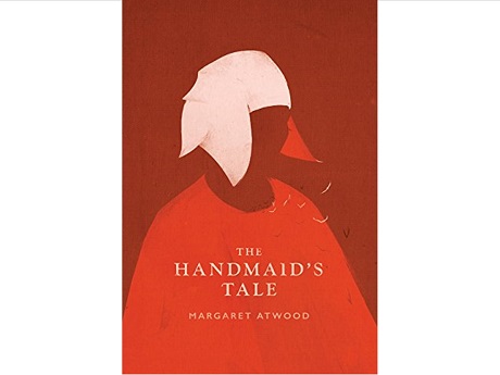 Book cover with faceless woman in red gown against deep red background