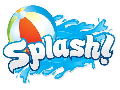 "Splash" with beach ball and water