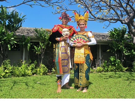 Balinese dance performers in costume
