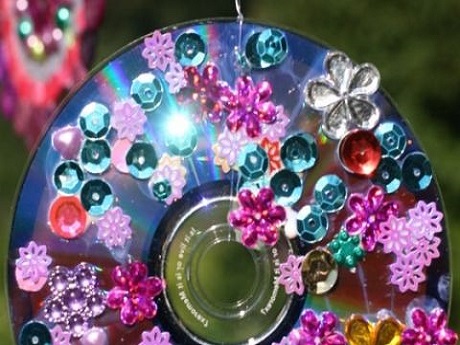 cd decorated with gems