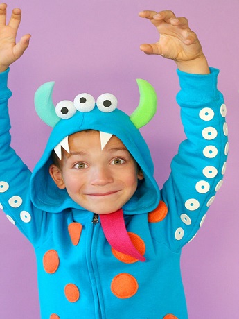 Kid in monster costume