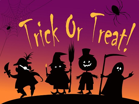 children dressed up for halloween