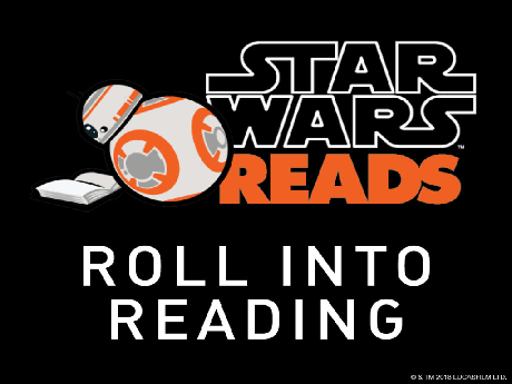 BB8 droid reading a book