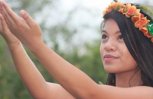 Female hula dancer