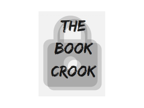 picture of a padlock, with title "The Book Crook"