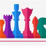 graphic of multicolored cjess pieces