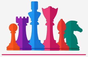 graphic of multicolored cjess pieces