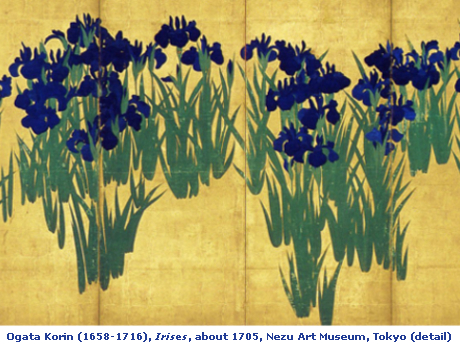 painting Irises by Ogata Korin