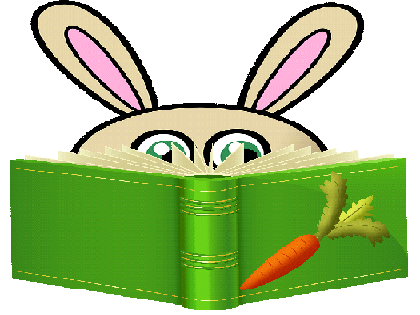 Bunny reading book