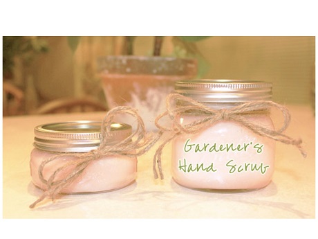 Pink hand scrub in jars