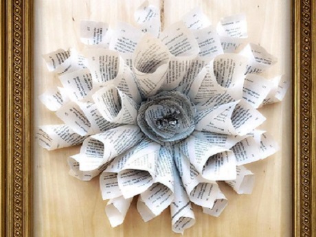 Photo of book wreath craft