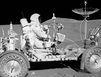 Apollo 15 Moon Rover and Astronaut
