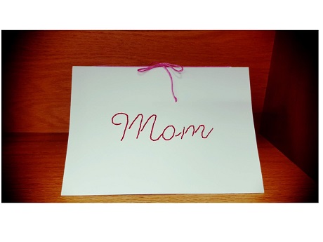 Embroidered mother's day card