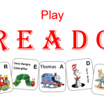 Play READO (Bingo) Row of cards with various book characters