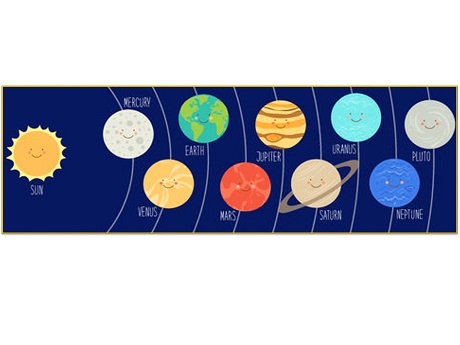 Planets in solar system, kawaii