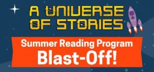 A Universe of Stories, Summer Reading Blast-off logo
