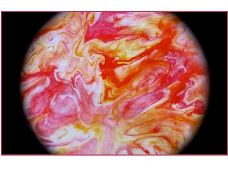 Marbled planet on plate